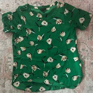 Banana Republic Emerald Floral Top